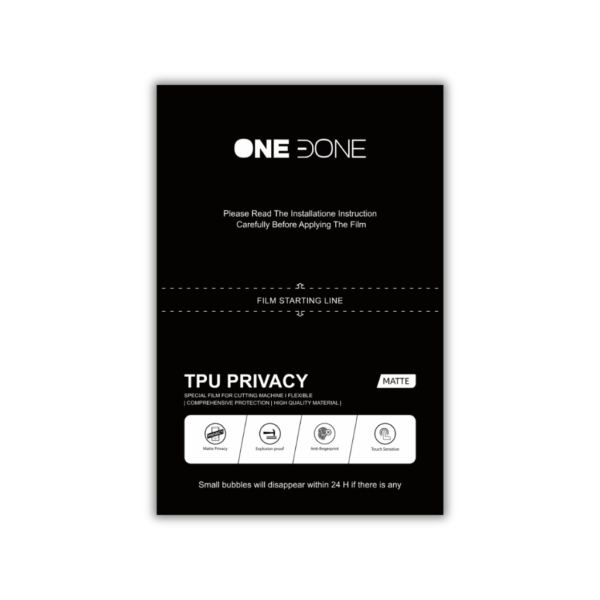 ONEDONE - TPU PRIVACY - MATTE - 12×18cm